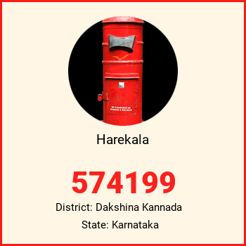 Harekala pin code, district Dakshina Kannada in Karnataka