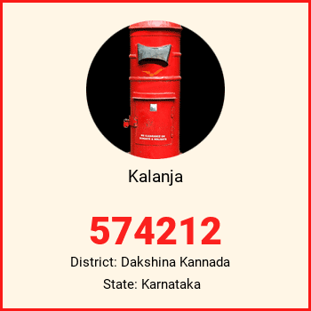Kalanja pin code, district Dakshina Kannada in Karnataka
