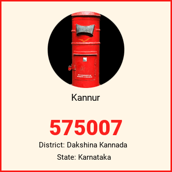 Kannur pin code, district Dakshina Kannada in Karnataka