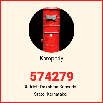 Karopady pin code, district Dakshina Kannada in Karnataka