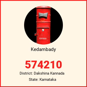 Kedambady pin code, district Dakshina Kannada in Karnataka