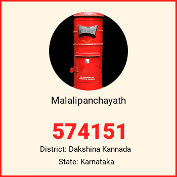 Malalipanchayath pin code, district Dakshina Kannada in Karnataka