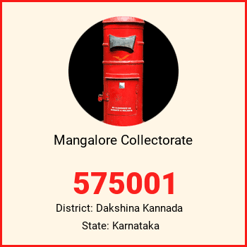 Mangalore Collectorate pin code, district Dakshina Kannada in Karnataka
