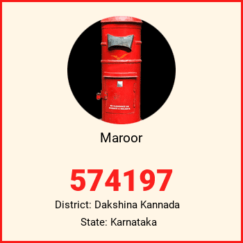 Maroor pin code, district Dakshina Kannada in Karnataka