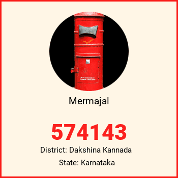 Mermajal pin code, district Dakshina Kannada in Karnataka