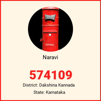 Naravi pin code, district Dakshina Kannada in Karnataka