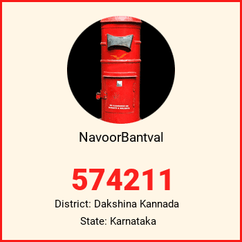 NavoorBantval pin code, district Dakshina Kannada in Karnataka