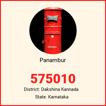 Panambur pin code, district Dakshina Kannada in Karnataka