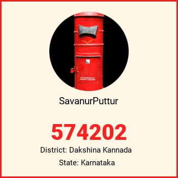 SavanurPuttur pin code, district Dakshina Kannada in Karnataka
