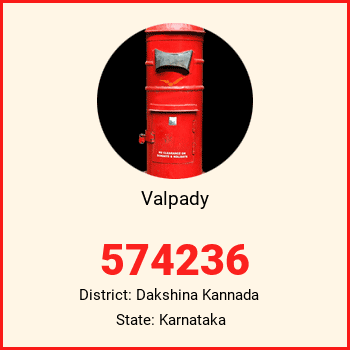 Valpady pin code, district Dakshina Kannada in Karnataka