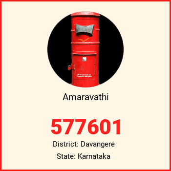 Amaravathi pin code, district Davangere in Karnataka