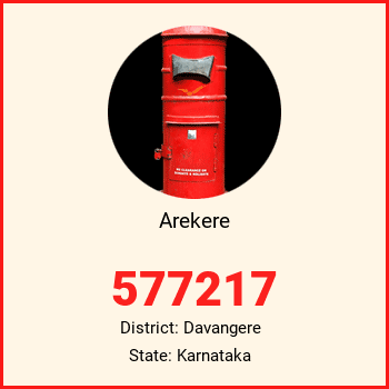 Arekere pin code, district Davangere in Karnataka