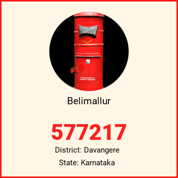 Belimallur pin code, district Davangere in Karnataka