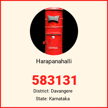 Harapanahalli pin code, district Davangere in Karnataka
