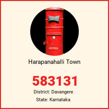 Harapanahalli Town pin code, district Davangere in Karnataka