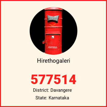 Hirethogaleri pin code, district Davangere in Karnataka