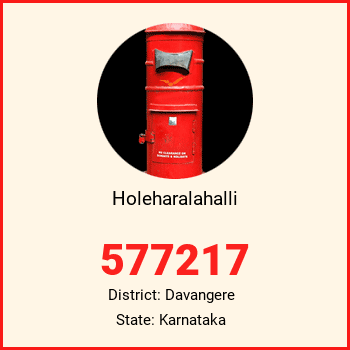 Holeharalahalli pin code, district Davangere in Karnataka
