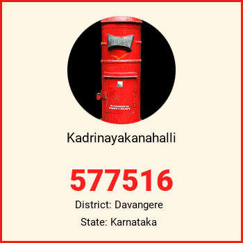 Kadrinayakanahalli pin code, district Davangere in Karnataka