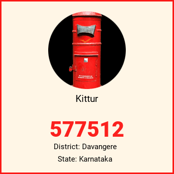 Kittur pin code, district Davangere in Karnataka