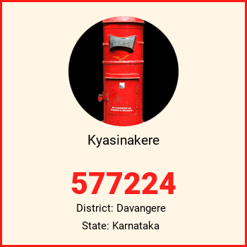 Kyasinakere pin code, district Davangere in Karnataka