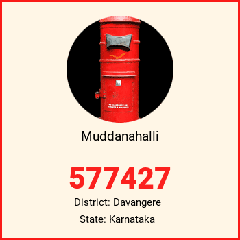 Muddanahalli pin code, district Davangere in Karnataka