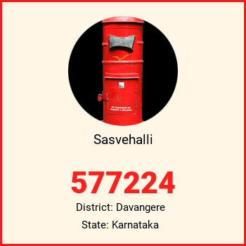 Sasvehalli pin code, district Davangere in Karnataka