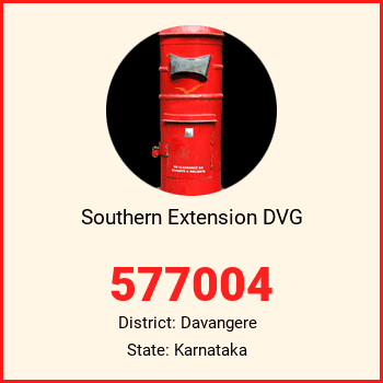 Southern Extension DVG pin code, district Davangere in Karnataka