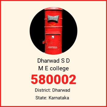 Dharwad S D M E college pin code, district Dharwad in Karnataka