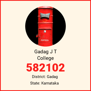 Gadag J T College pin code, district Gadag in Karnataka
