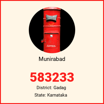 Munirabad pin code, district Gadag in Karnataka