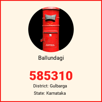 Ballundagi pin code, district Gulbarga in Karnataka