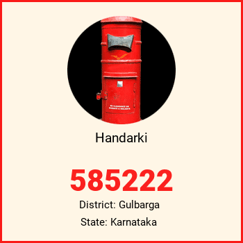 Handarki pin code, district Gulbarga in Karnataka
