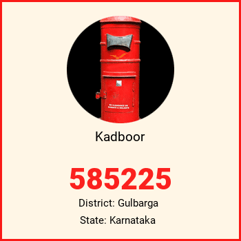Kadboor pin code, district Gulbarga in Karnataka