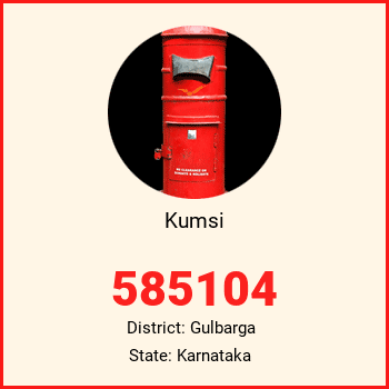 Kumsi pin code, district Gulbarga in Karnataka