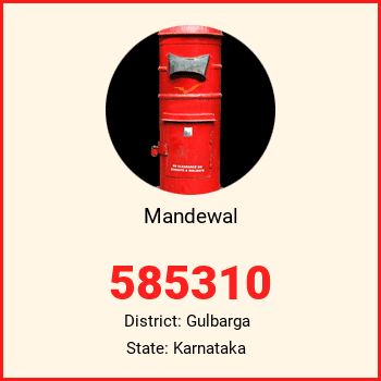 Mandewal pin code, district Gulbarga in Karnataka
