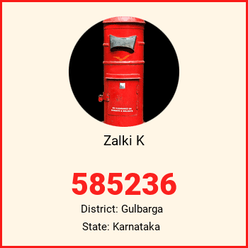 Zalki K pin code, district Gulbarga in Karnataka
