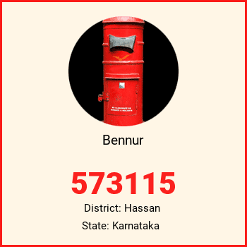 Bennur pin code, district Hassan in Karnataka