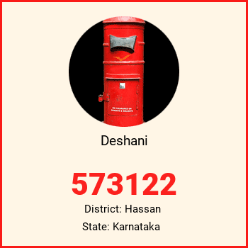 Deshani pin code, district Hassan in Karnataka