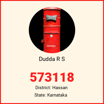 Dudda R S pin code, district Hassan in Karnataka