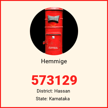 Hemmige pin code, district Hassan in Karnataka