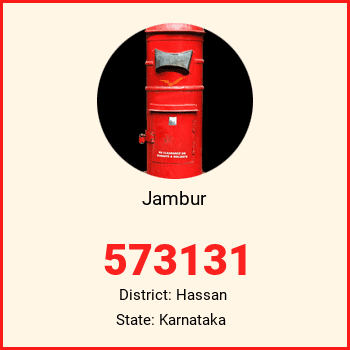 Jambur pin code, district Hassan in Karnataka