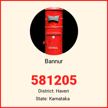 Bannur pin code, district Haveri in Karnataka