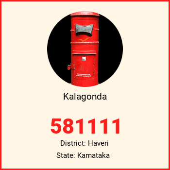 Kalagonda pin code, district Haveri in Karnataka