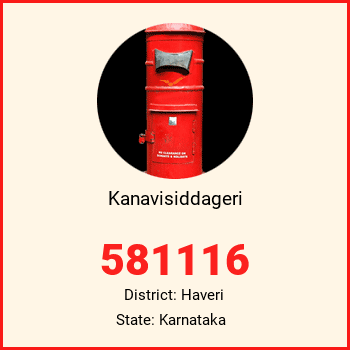 Kanavisiddageri pin code, district Haveri in Karnataka