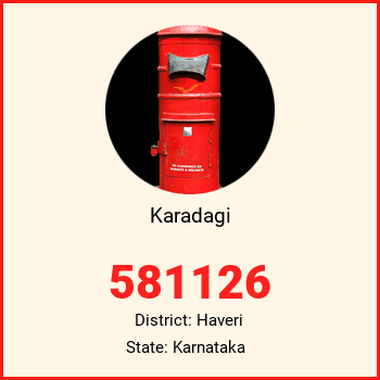 Karadagi pin code, district Haveri in Karnataka