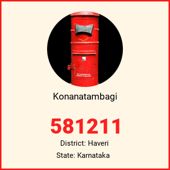 Konanatambagi pin code, district Haveri in Karnataka