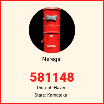 Neregal pin code, district Haveri in Karnataka