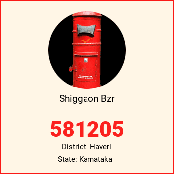 Shiggaon Bzr pin code, district Haveri in Karnataka