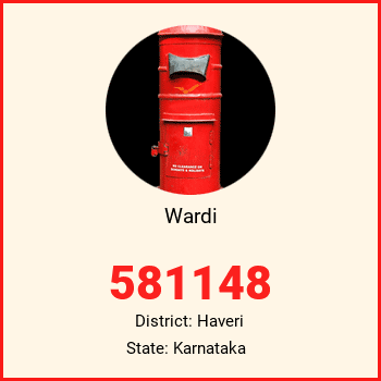 Wardi pin code, district Haveri in Karnataka