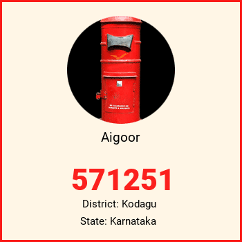 Aigoor pin code, district Kodagu in Karnataka